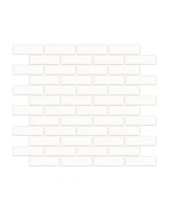 Essentials White 1x3 Brick Mosaic Gloss Porcelain*