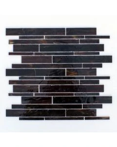 Cathedral Burgundy Random Strip Glossy -Final Sale