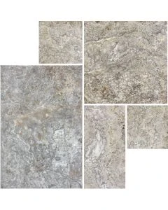 Silver Cobblestone Brushed and Chiseled