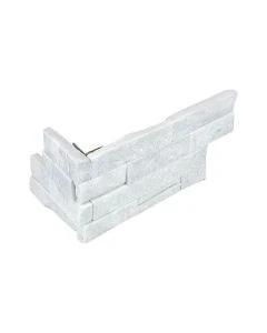 Quartzite Ledgestone Alaska White Corner Splitface