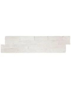 Quartzite Ledgestone Alaska White 6x24" Splitface