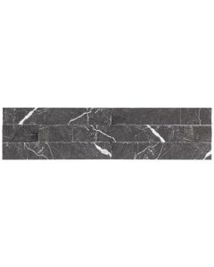 Marble Ledgestone Black 6x24" Splitface