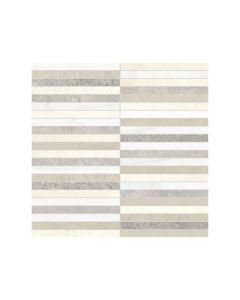 Utopio Stacked Dune 0.5x6" Mosaic Honed Marble*