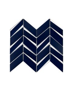 Envision Sapphire Silver Chevron Glass*