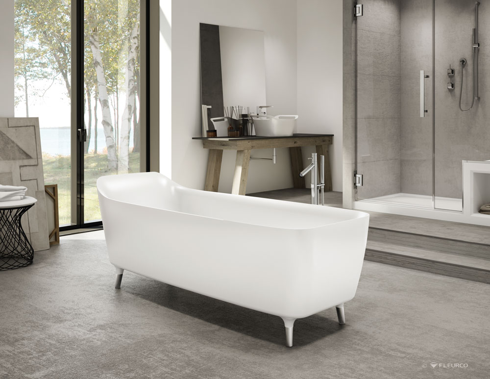 Fleurco Aria Encore freestanding tub Tile and Stone Source