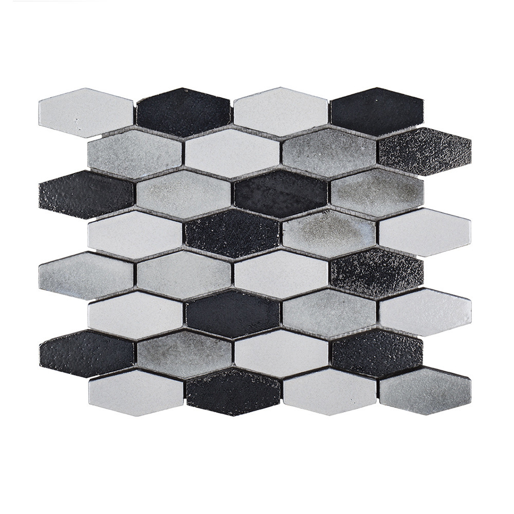 Jeffrey Court* Elongated Hexagon Mosaic - Galvanized - Tile Stone Source