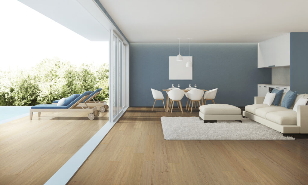 Borough 55 Brentwood Luxury Vinyl Plank SPC Flooring installed on a floor