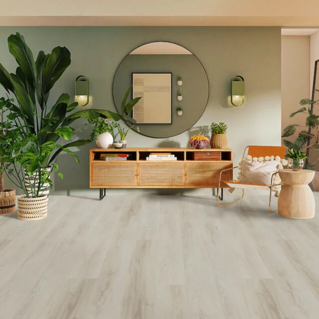Hydrogen 6 Silk Palace Luxury Vinyl Plank SPC Flooring installed in a living room