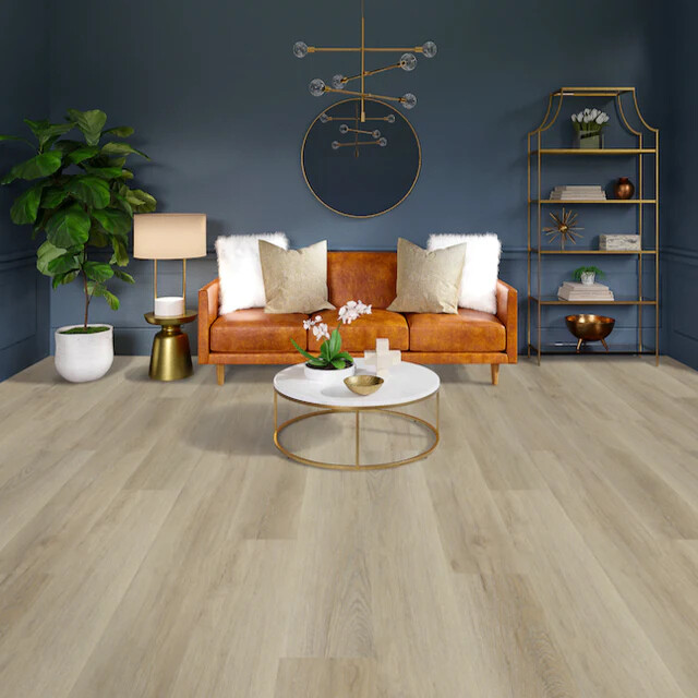Hydrogen 5 Morning Splendour Luxury Vinyl Plank SPC Flooring installed in a living room