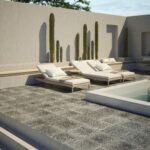 Jeffrey Court Pool Pavers installed in a swimming pool