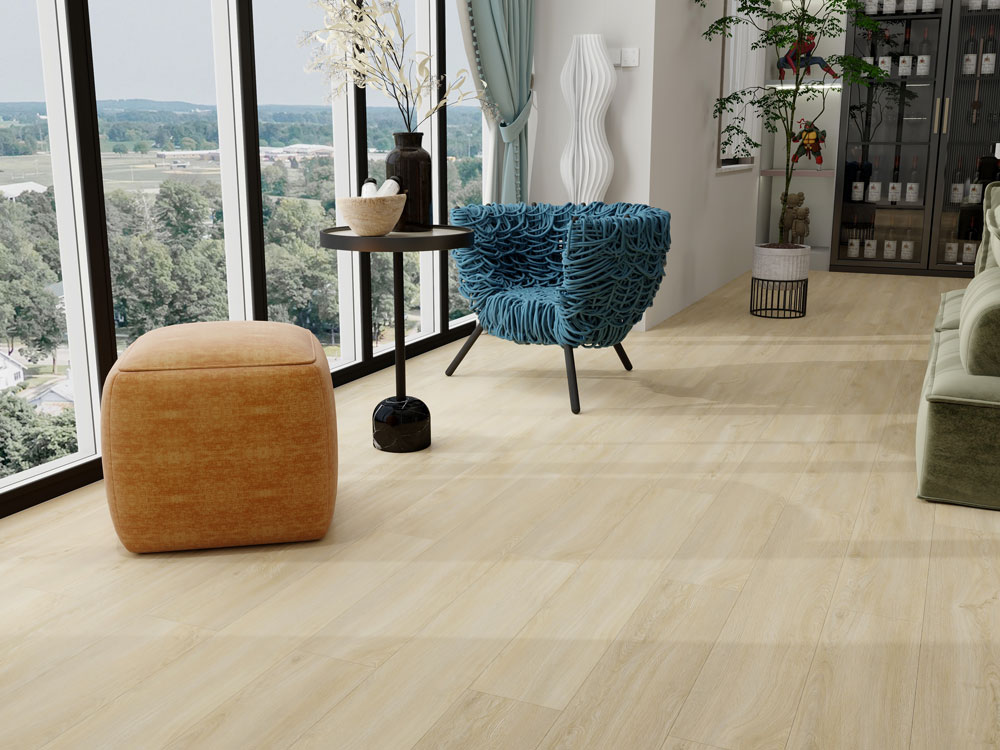 Borough 55 Lynwood 7x48 SPC Luxury Vinyl Plank installed in a living area